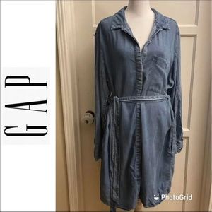 NWOT GAP Denim Knee Length Dress, Sz L